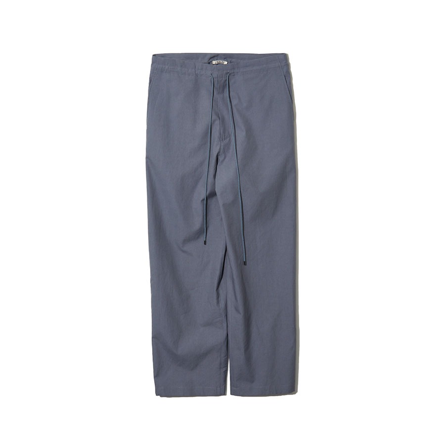 WASHED FINX TWILL EASY WIDE PANTS (DARK BLUE GRAY)