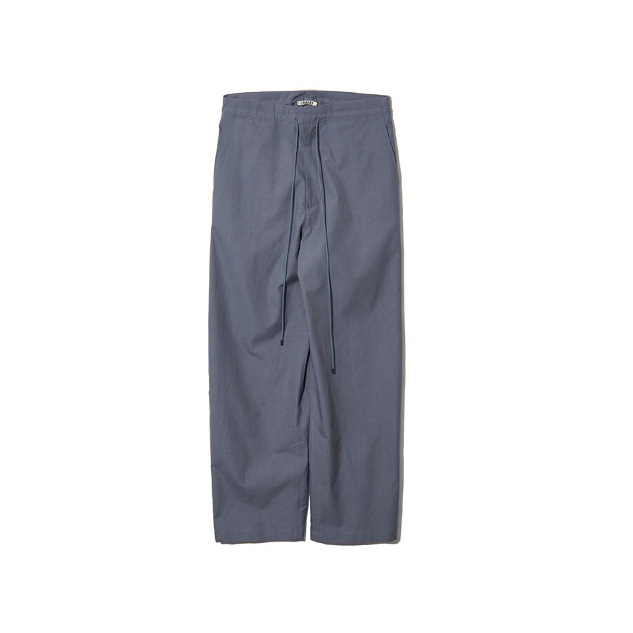 WASHED FINX TWILL EASY WIDE PANTS (GRAY)