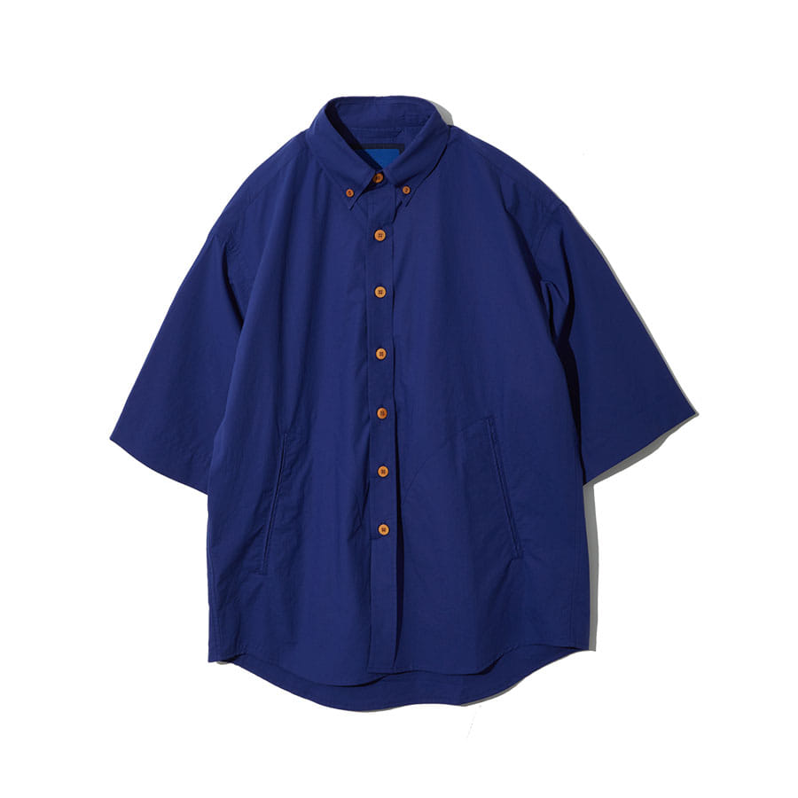 SOFT TYPEWRITER RELAXED BUTTON DOWN SHIRT (BLUE)