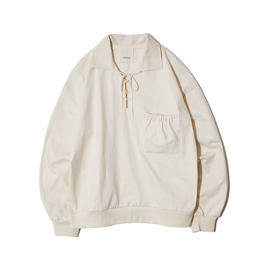 LACE UP RUGBY SHIRT (OFF WHITE)
