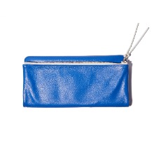 LEATHER POUCH (BLUE)