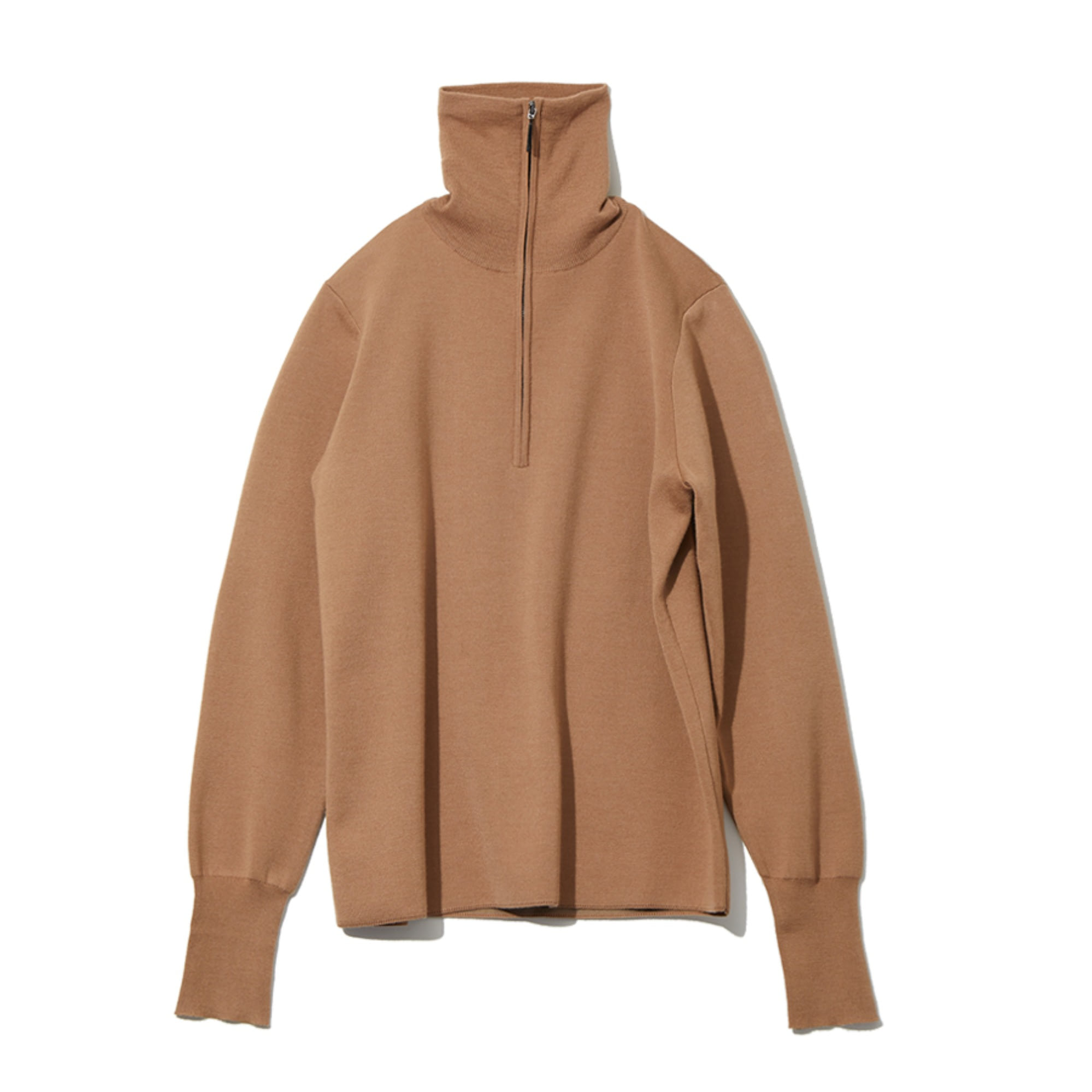 AUGUSTE ZIP UP KNIT (CAMEL)