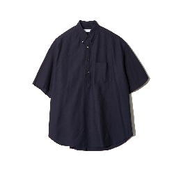 OXFORD OVERSIZED S/S B.D PULLOVER SHIRT (NAVY)