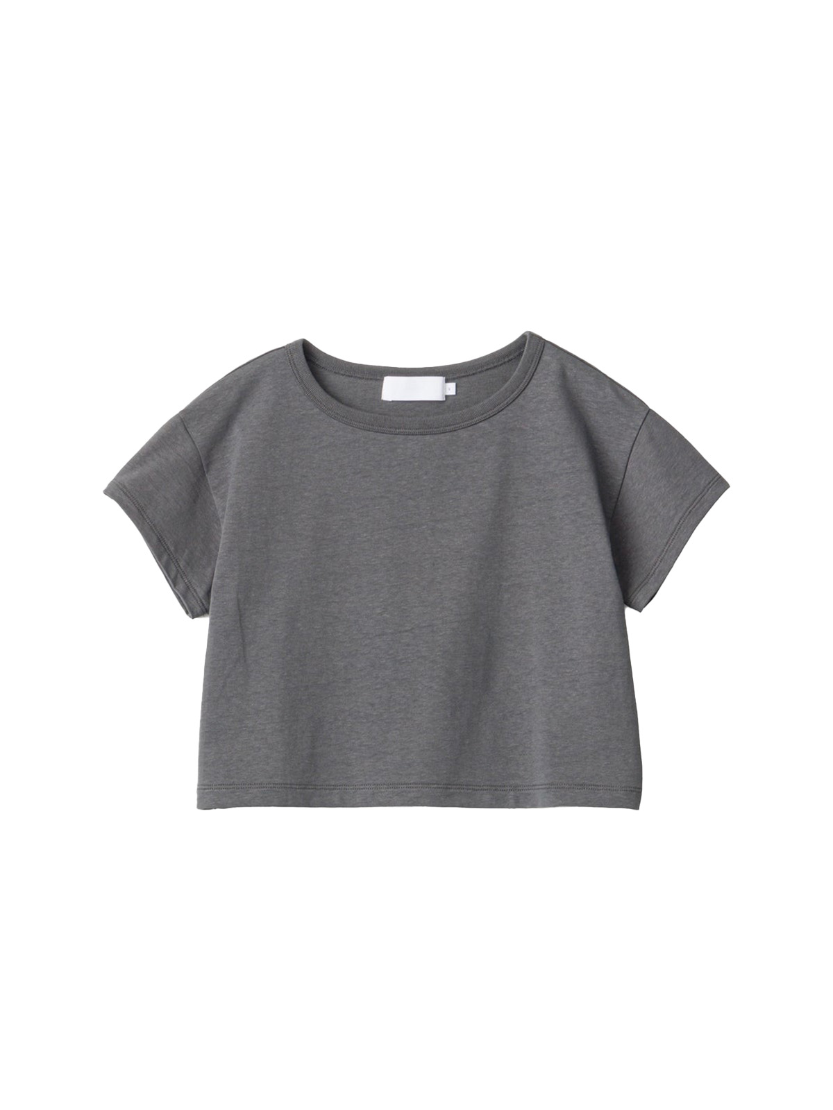 RECYCLED COTTON JERSEY COMPACT TEE (GRAY)