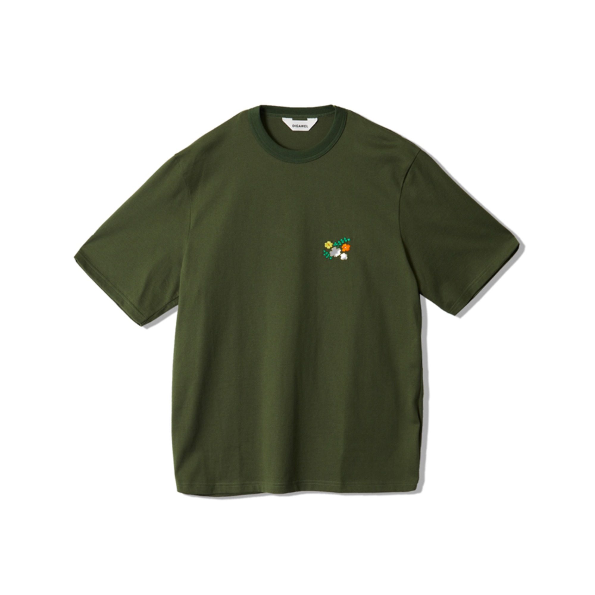 EMBROIDERY T-SHIRT (OLIVE)