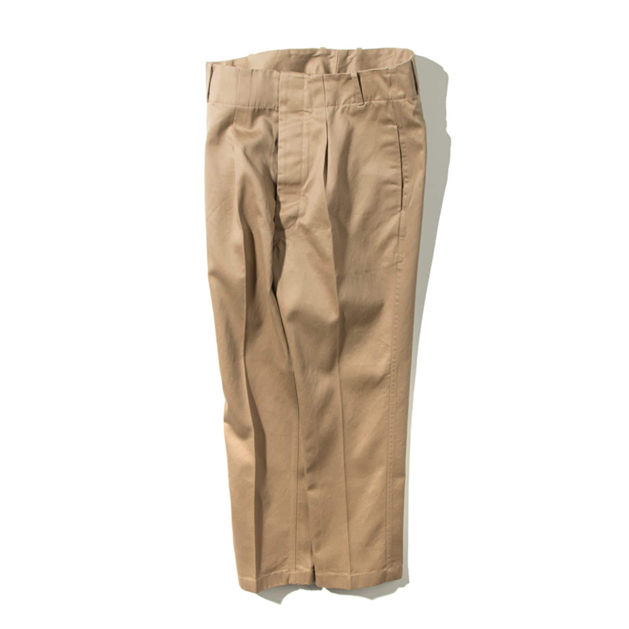 THE DOCUMENT HIGH WAIST TROUSERS (BEIGE)