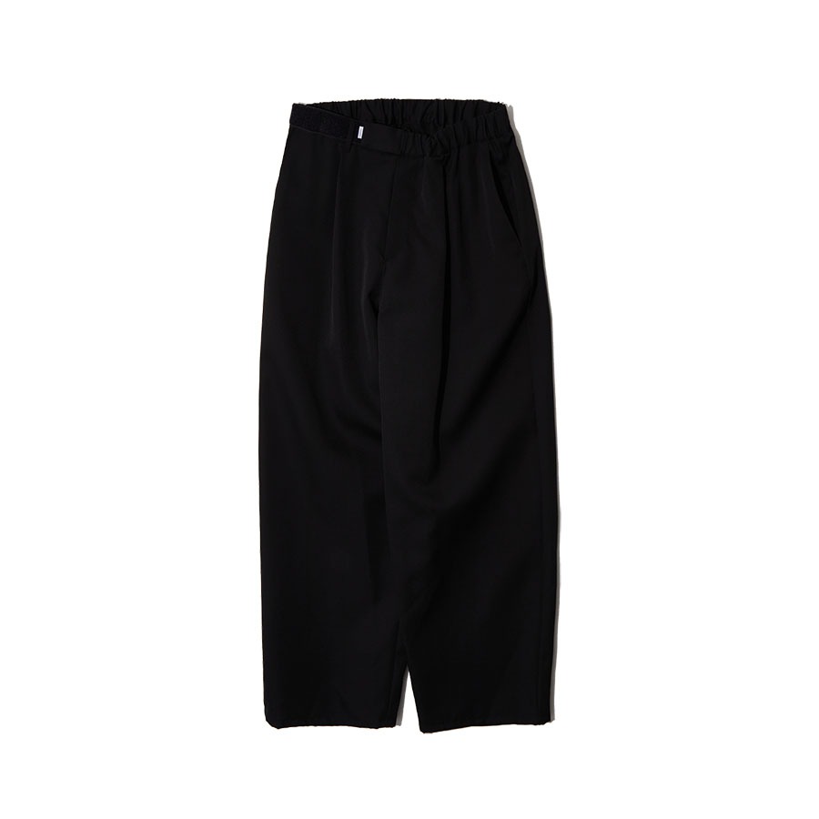 SCALE OFF WOOL WIDE CHEF PANTS (BLACK)