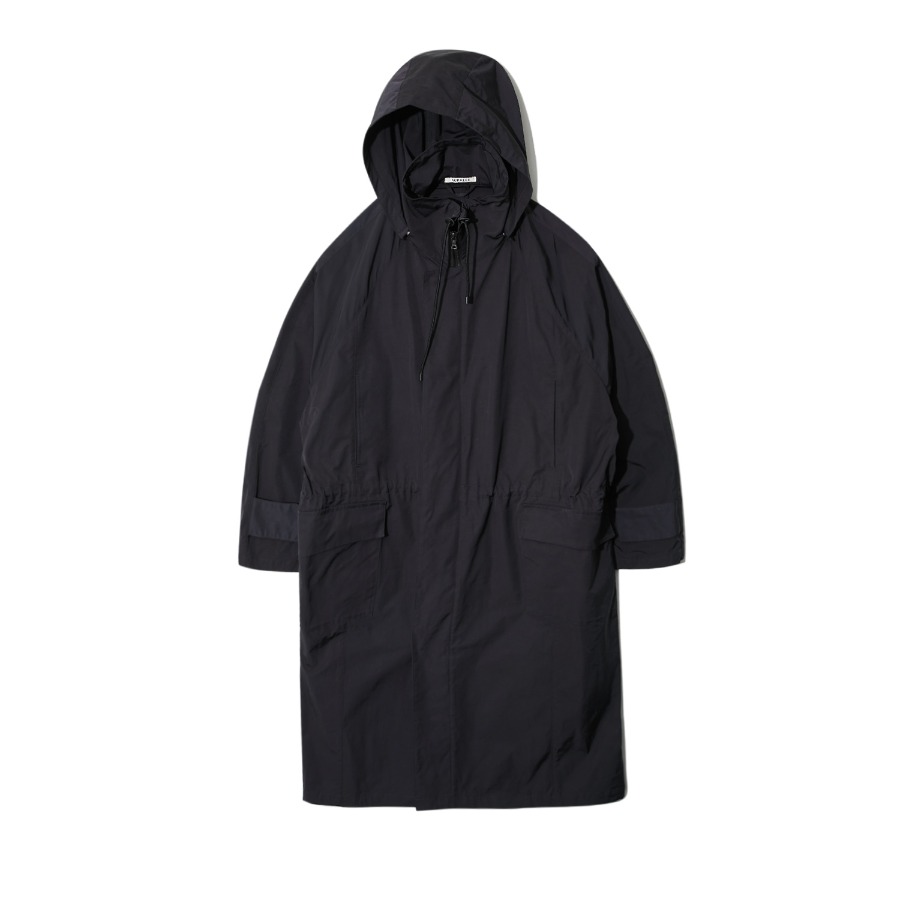HIGH DENSITY COTTON POLYESTER CLOTH HOODED COAT (BLACK)