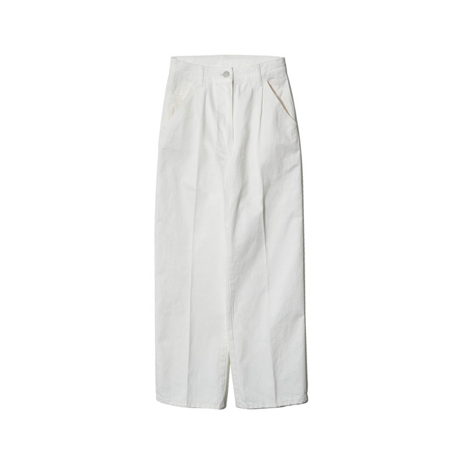 5-POCKET STRAIGHT TROUSERS (OFF WHITE)