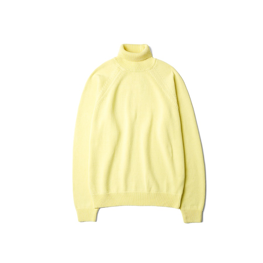 BOXER HIGH NECK KNITTED SWEATER (YELLOW)
