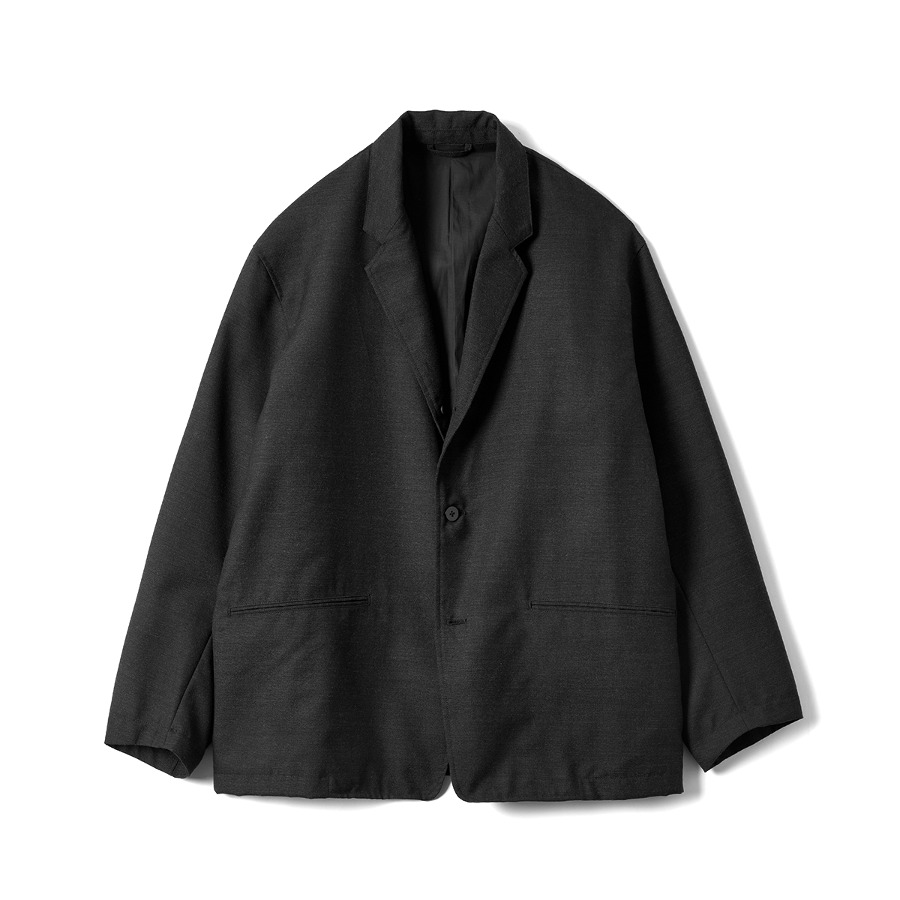 RELAXED WOOL JACKET (CHARCOAL)