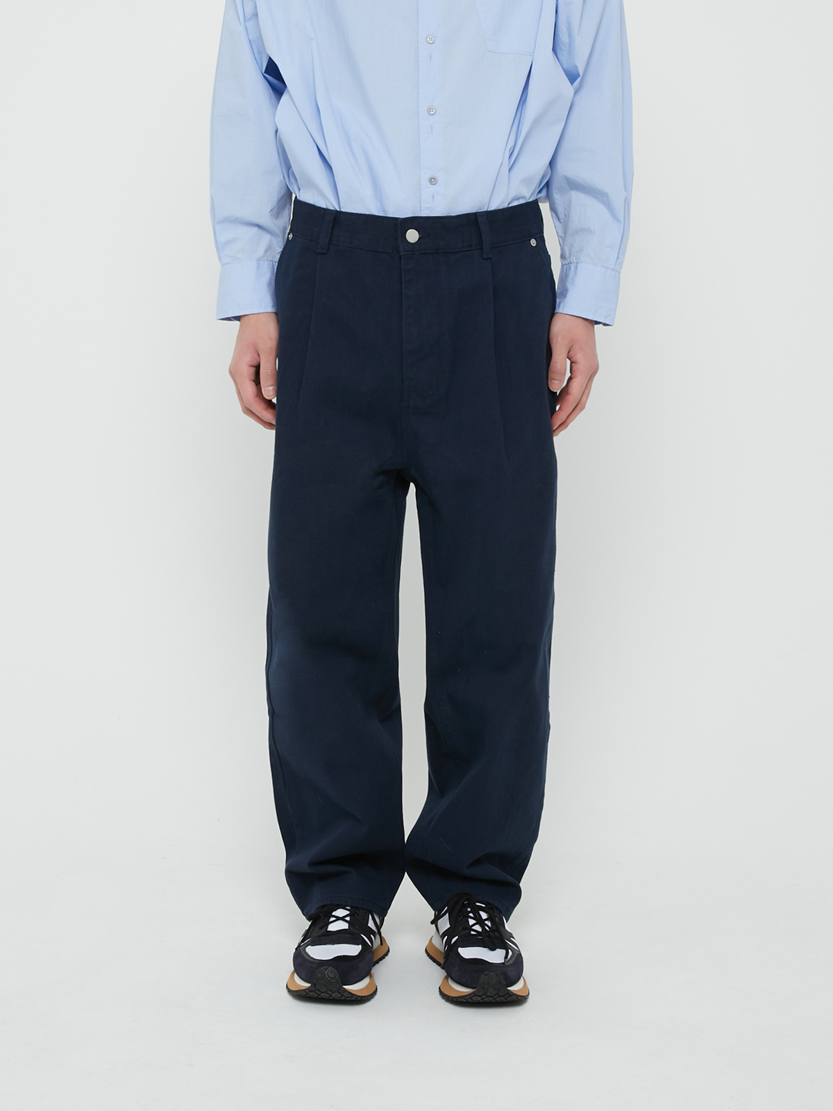 RELAXED TWILL PANTS (NAVY)
