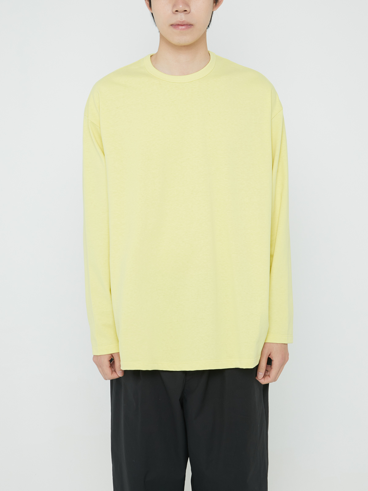 RECYCLED COTTON JERSEY L/S TEE (YELLOW)