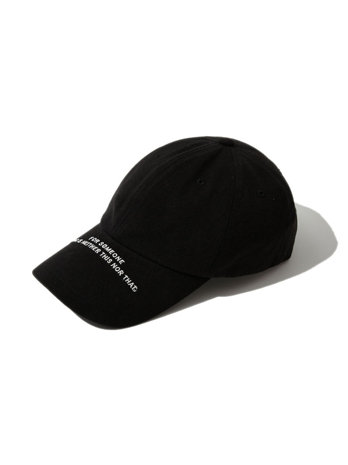 SLOGAN BALL CAP (BLACK)