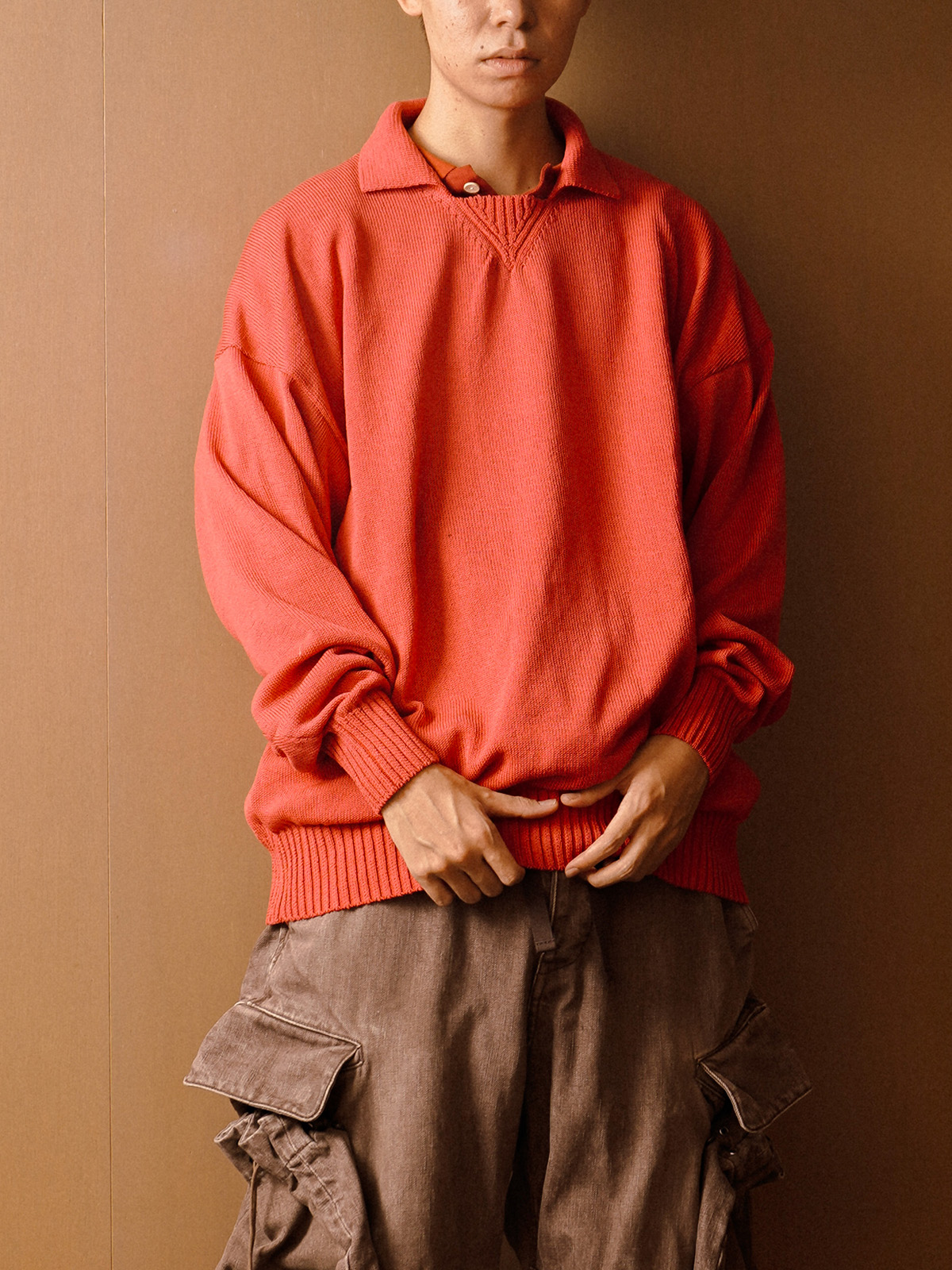 OLD MAN KNIT POLO (RED)