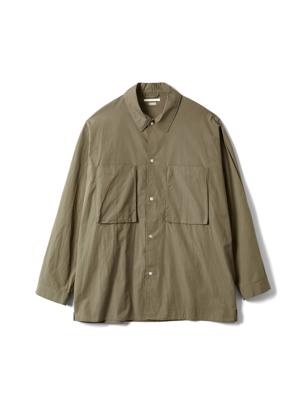 CHAMBRAY GUSSET PKT SHIRT (OLIVE BEIGE)