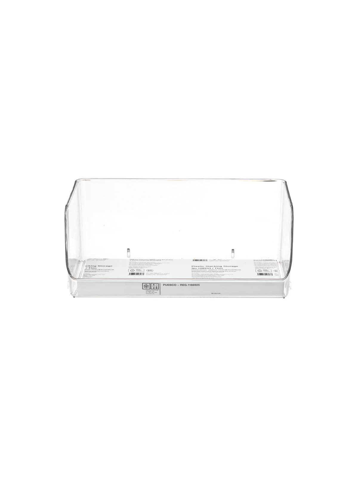 PLASTIC STACKING STORAGE THIN (CLEAR)