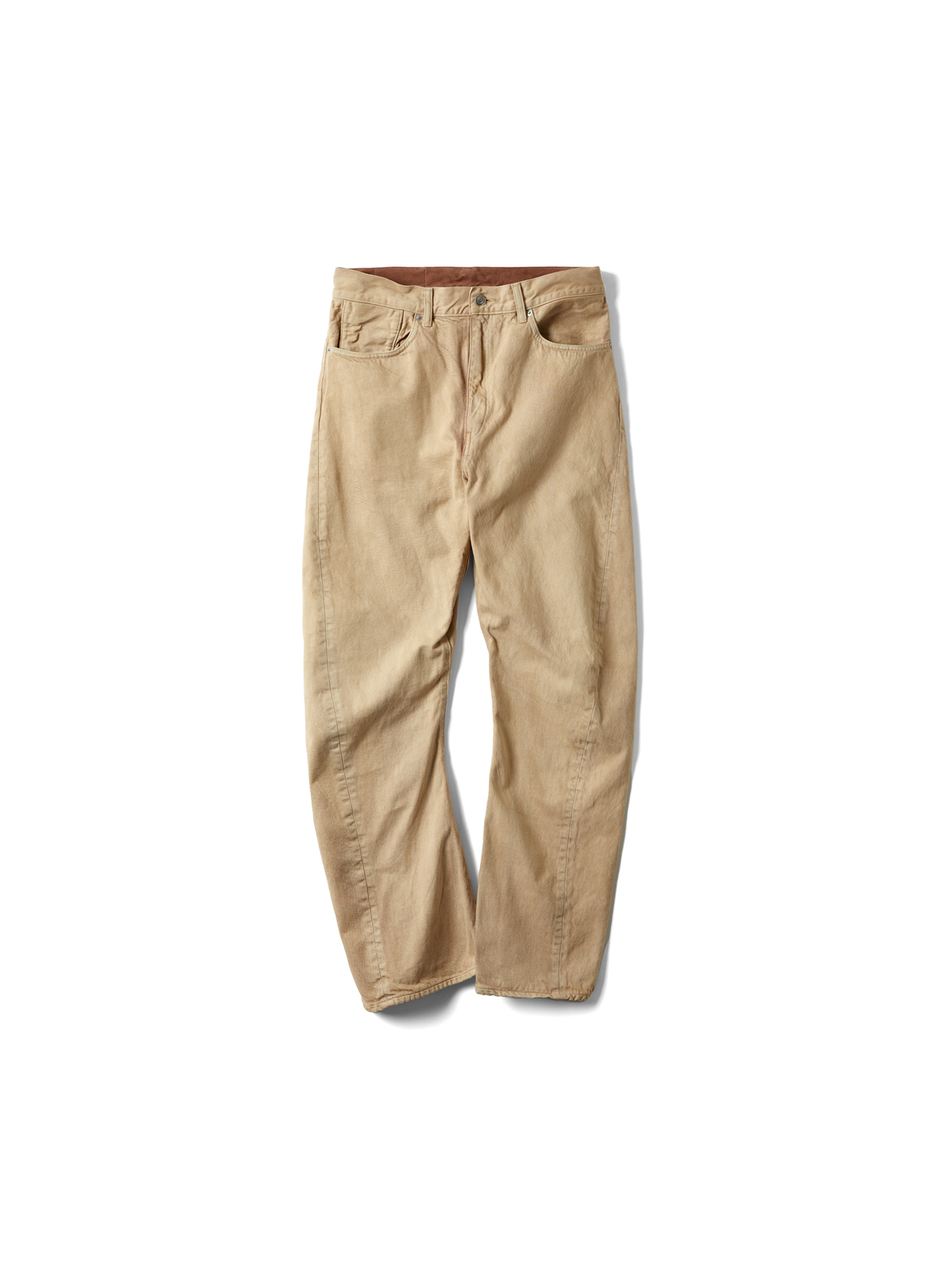 OVERDYED 3D TROUSERS (YELLOW BROWN)