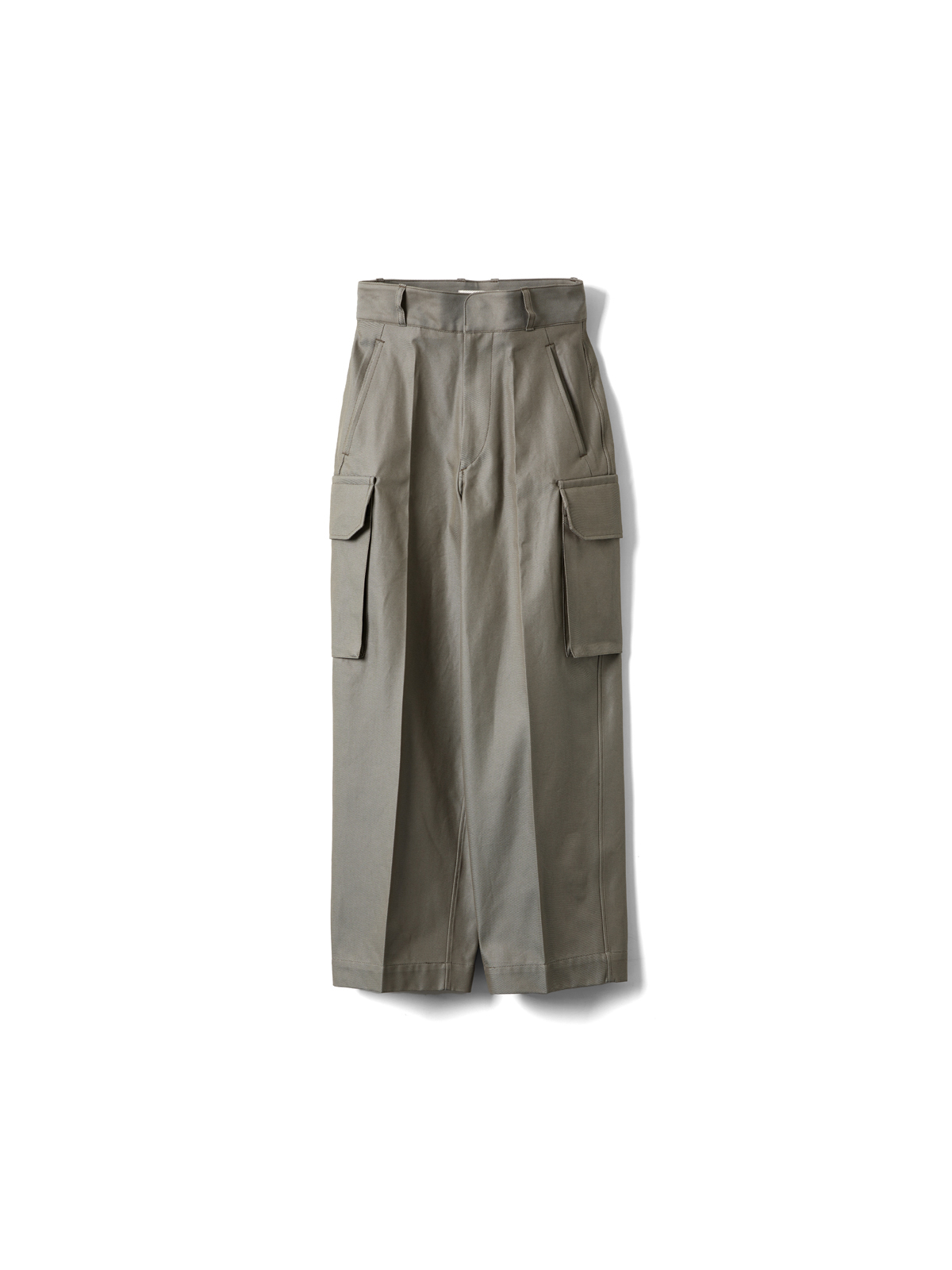 DRILL CHAMBRAY FRENCH COMBAT TROUSERS W (BLUEBEIGE)