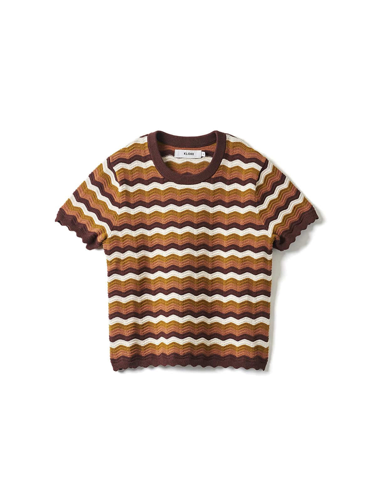 STAY KNITED TEE (BROWN WAVY)